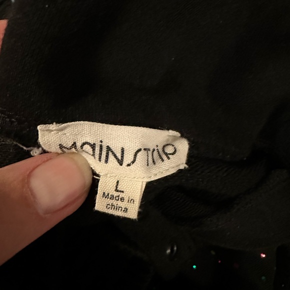 Main Strip Black, Multi-color Rhinestone Short Set - Picture 5 of 6